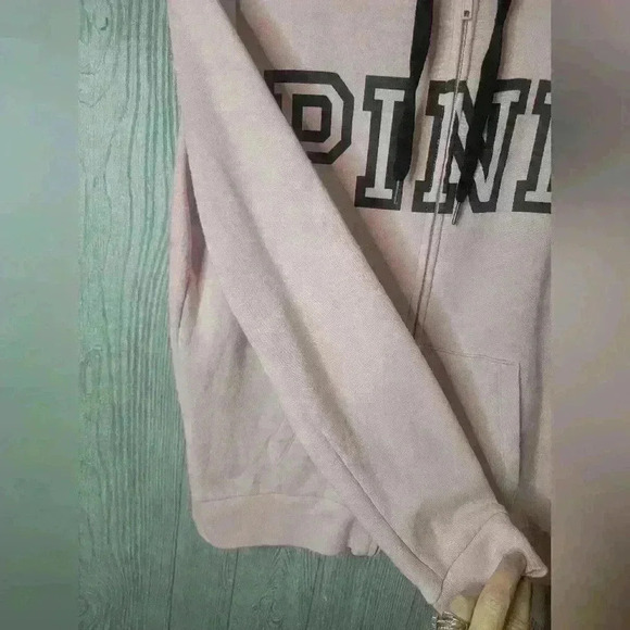 Victoria Secret Pink blush colored zipper hoodie size Large. - Picture 4 of 7